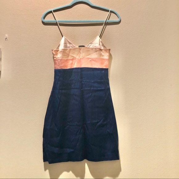 LA PERLA Silk Colorblock Slip Dress Short Nightie - Picture 2 of 11